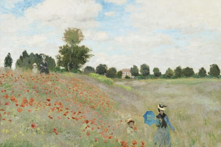 Claude Monet Obrazová reprodukce Wild Poppies, near Argenteuil (1873), Claude Monet, 40 × 26.7 cm
