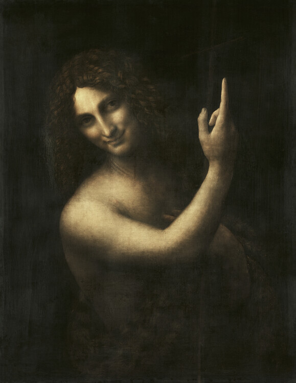 Leonardo da Vinci Obrazová reprodukce St. John the Baptist, 1513-16, Leonardo da Vinci, 30 × 40 cm