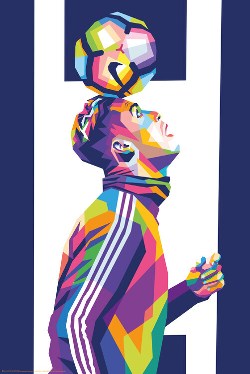 Europosters Plakát, Obraz - Football Player, 61 × 91.5 cm