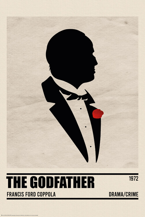 Europosters Plakát, Obraz - The Godfather Minimalist, 61 × 91.5 cm