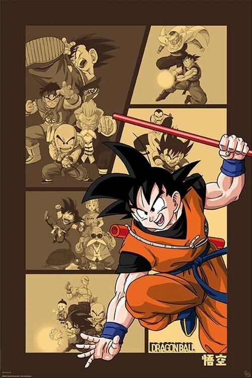ABY STYLE Plakát, Obraz - Dragon Ball - Goku Retro, 61 × 91.5 cm