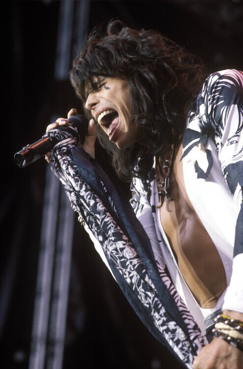 Mick Hutson Fotografie Photo of AEROSMITH and Steven TYLER, Mick Hutson, 26.7 × 40 cm
