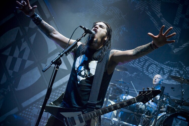 Nigel Crane Fotografie Machine Head Play In London, Nigel Crane, 40 × 26.7 cm