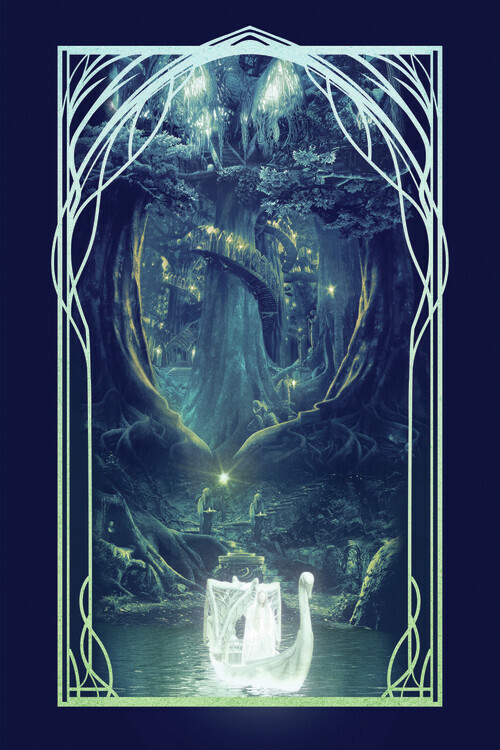 Europosters Umělecký tisk The Lord of the Rings - Lothlórien, 26.7 × 40 cm