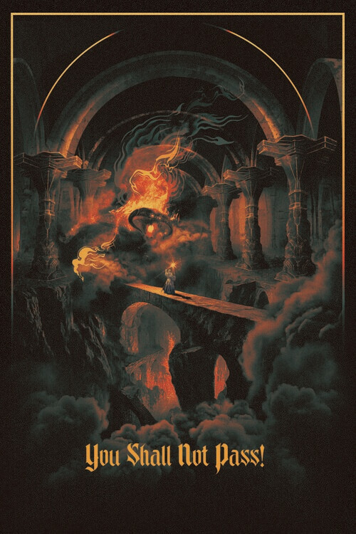 Europosters Umělecký tisk The Lord of the Rings - You Shall Not Pass! - Khazad-dûm, 26.7 × 40 cm