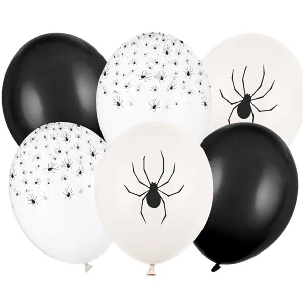 Balónky latexové Pavouci 30 cm 6 ks