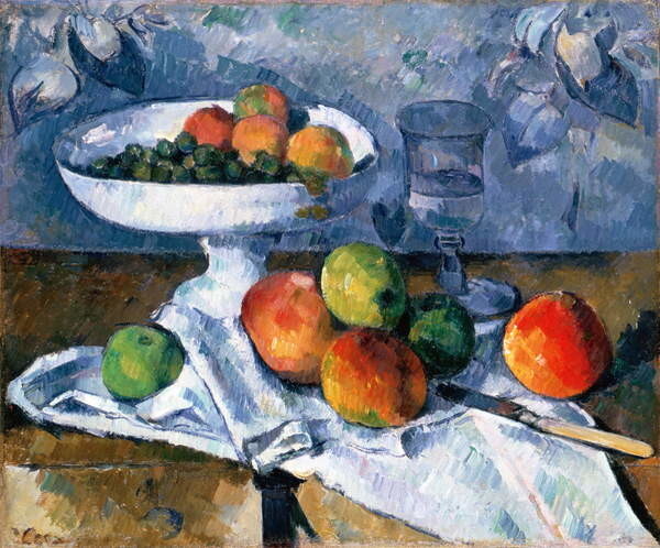 Paul Cezanne Obrazová reprodukce Still Life with Fruit Dish, 1879-80, Paul Cezanne, 40 × 33.3 cm
