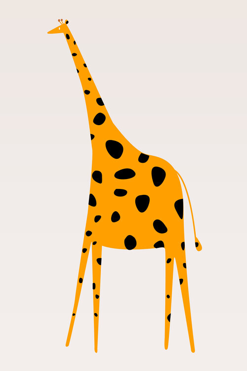 Kubistika Ilustrace Cute Giraffe, Kubistika, 26.7 × 40 cm