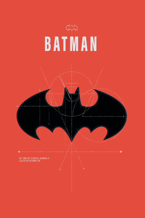 Europosters Umělecký tisk Batman - Emblem, 26.7 × 40 cm