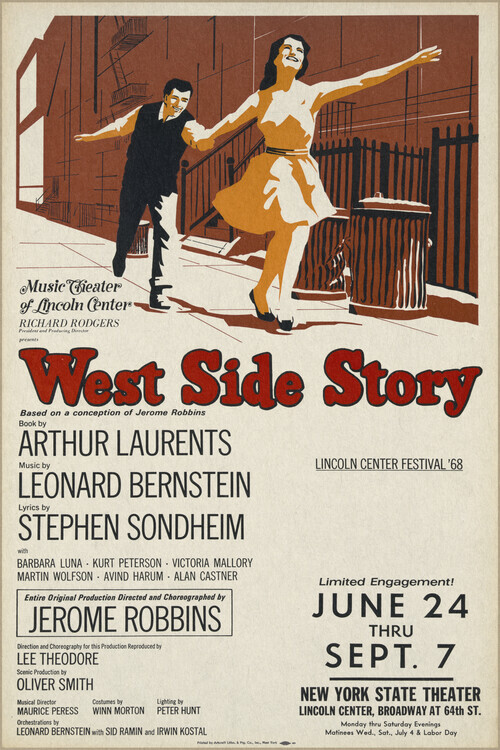Europosters Ilustrace West Side Story, 1968, 26.7 × 40 cm