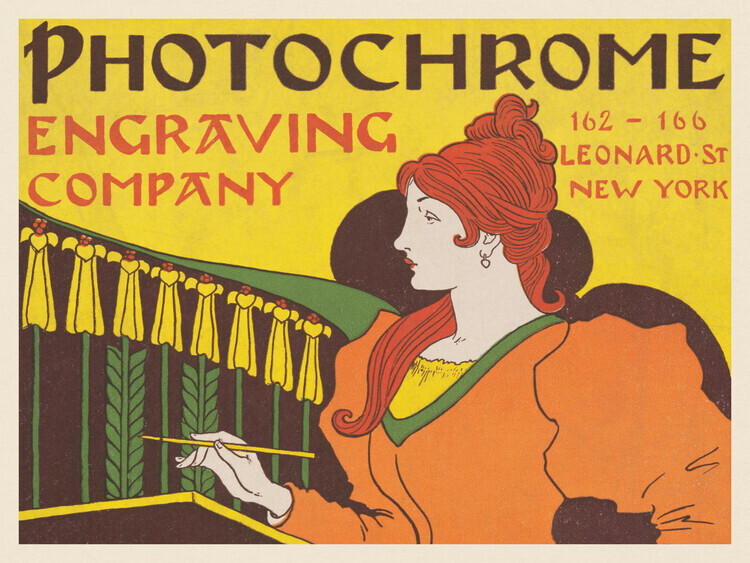Louis Rhead Obrazová reprodukce Photochrome engraving company, 1895, Louis Rhead, 40 × 30 cm