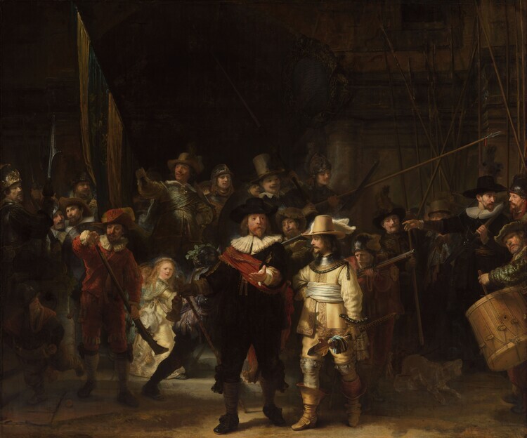 Rembrandt Harmensz van Rijn Obrazová reprodukce The Nightwatch, 1642, Rembrandt Harmensz van Rijn, 40 × 33.3 cm
