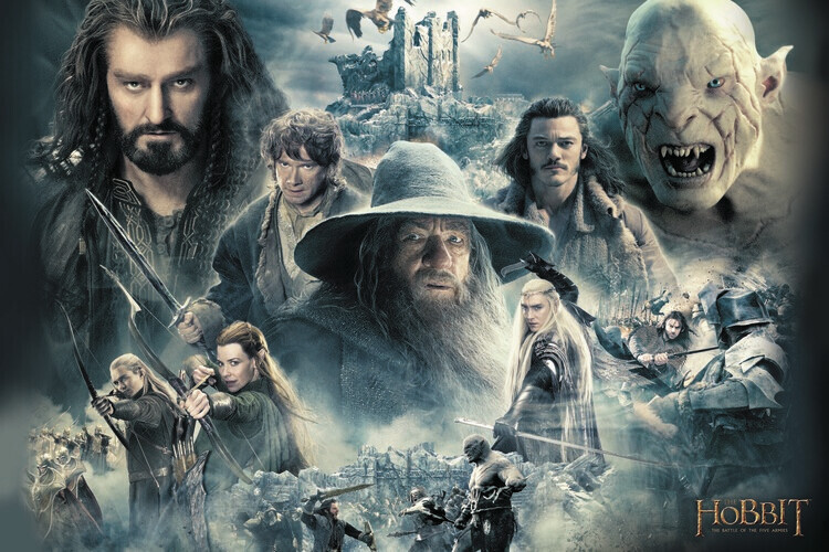 Europosters Umělecký tisk Hobbit - The Battle Of The Five Armies Scene, 40 × 26.7 cm