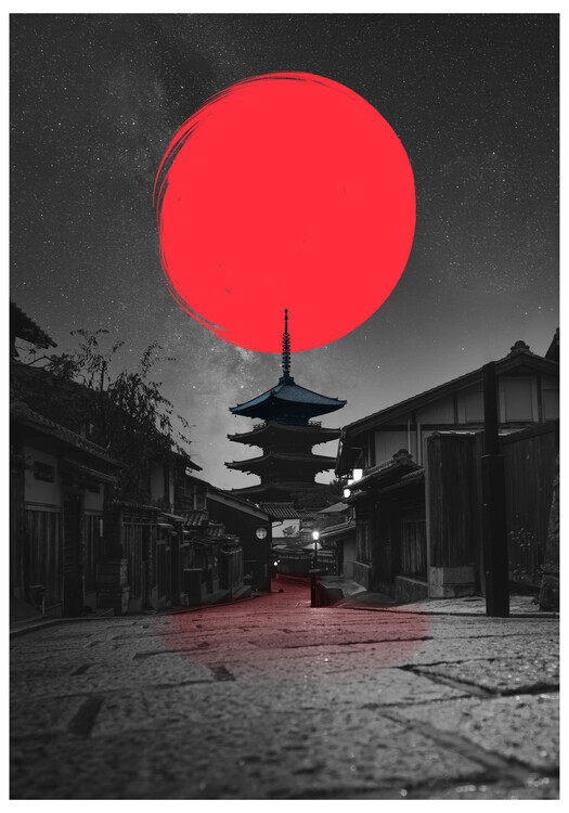 Fadil Roze Ilustrace Lonely Temple, Fadil Roze, 26.7 × 40 cm