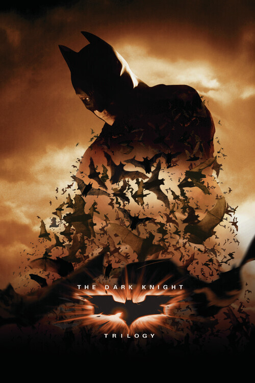 Europosters Umělecký tisk The Dark Knight Trilogy - Bats, 26.7 × 40 cm