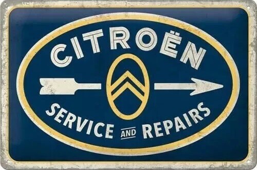 Postershop Plechová cedule Citroen Service & Repairs, 30 x 20 cm