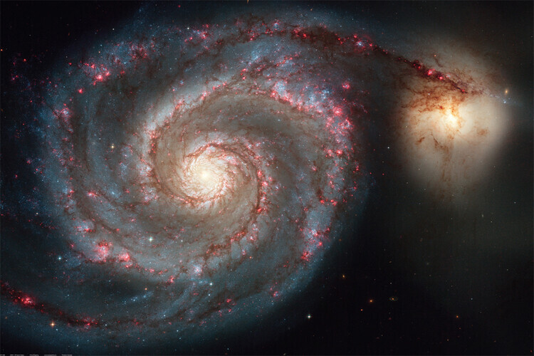 EUROGRAPHICS Plakát, Obraz - NASA - Whirlpool Galaxy, 91.5 × 61 cm