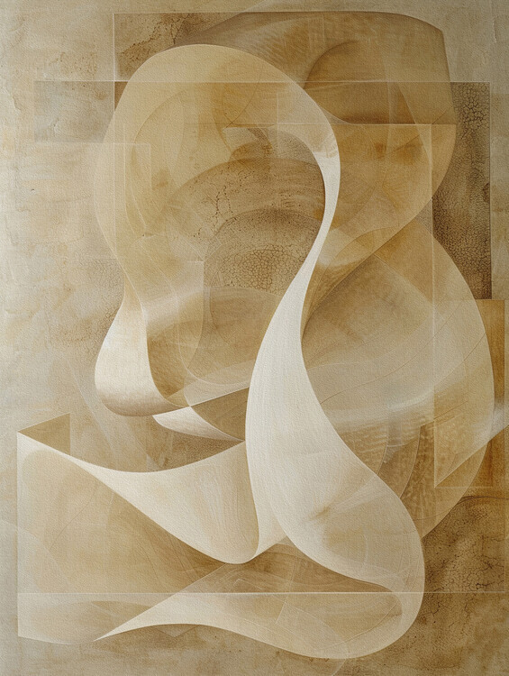 Bilge Paksoylu Ilustrace Poster Canvas Beige, Bilge Paksoylu, 30 × 40 cm