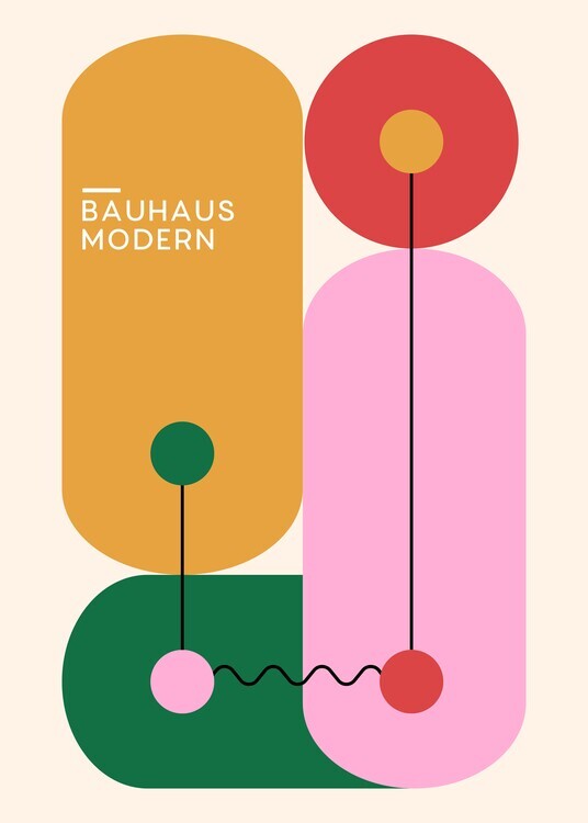Europosters Ilustrace Bauhaus Print 04, 30 × 40 cm