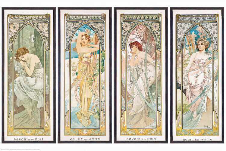 Europosters Plakát, Obraz - The Times of the Day (1899), 61 × 91.5 cm