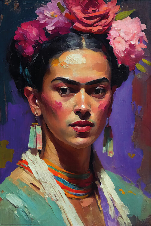 Europosters Plakát, Obraz - Portrait of Frida, 61 × 91.5 cm