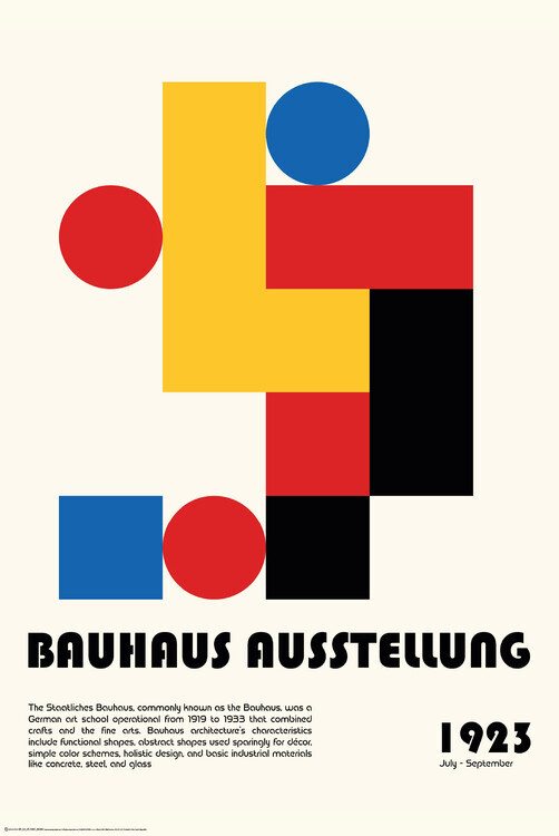 Europosters Plakát, Obraz - Bauhaus Exhibition, 61 × 91.5 cm