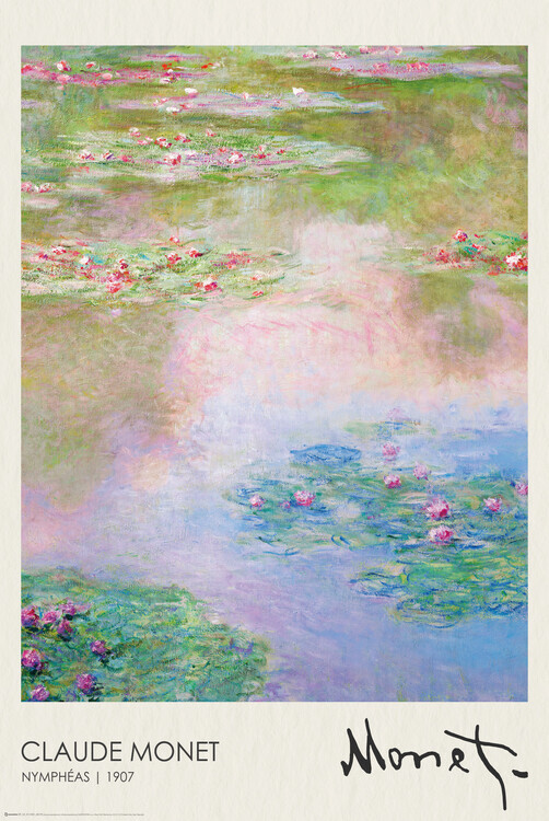 Europosters Plakát, Obraz - Water Lilies (1907), 61 × 91.5 cm