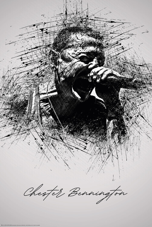 Europosters Plakát, Obraz - C. Bennington Sketch, 61 × 91.5 cm