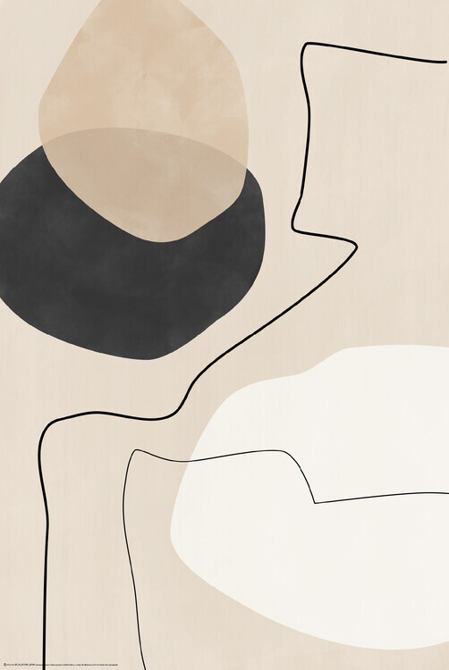 Europosters Plakát, Obraz - Organic Shapes & Lines Poster, 61 × 91.5 cm