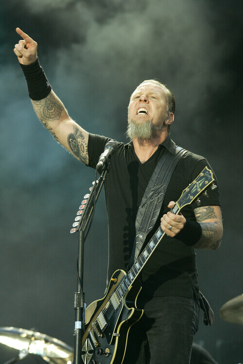 Nigel Crane Fotografie Photo of James HETFIELD and METALLICA, Nigel Crane, 26.7 × 40 cm
