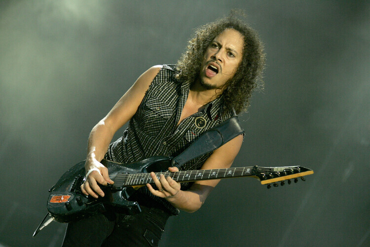 Nigel Crane Fotografie Photo of Kirk HAMMETT and METALLICA, Nigel Crane, 40 × 26.7 cm