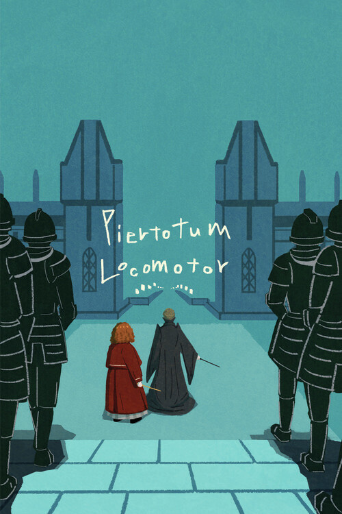Europosters Umělecký tisk Harry Potter - Piertotum locomotor, 26.7 × 40 cm