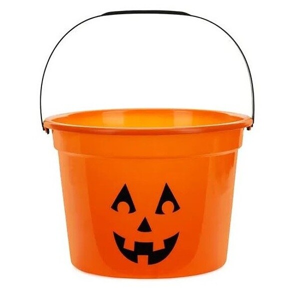 Kyblíček oranžový s dýní 20x15 cm