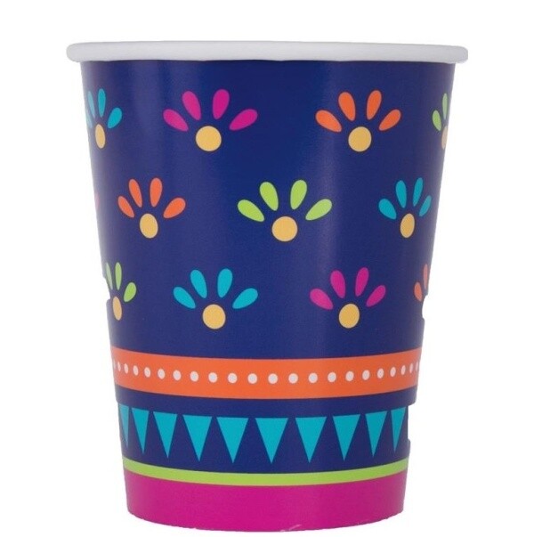 Kelímky papírové na party Fiesta 266ml 8ks