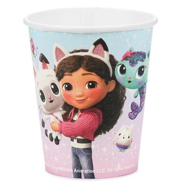 Kelímky papírové Gabby's Dollhouse 250ml 6 ks