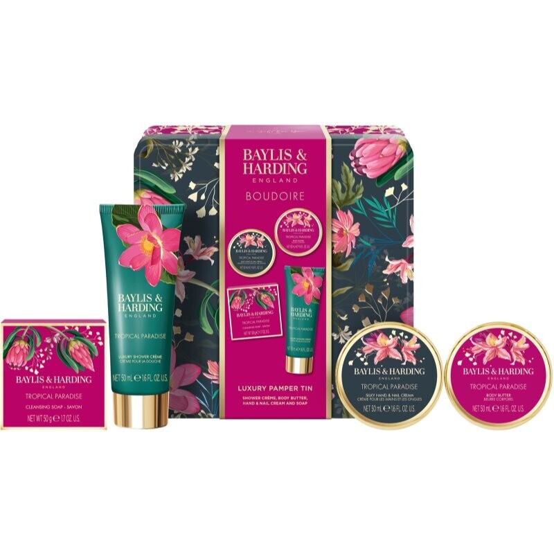 Baylis & Harding Boudoire Tropical Paradise dárková sada plechový box