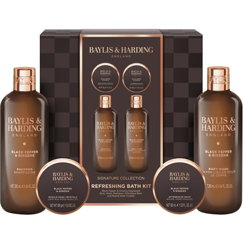 Baylis & Harding Black Pepper & Ginseng dárková sada do vany pro muže