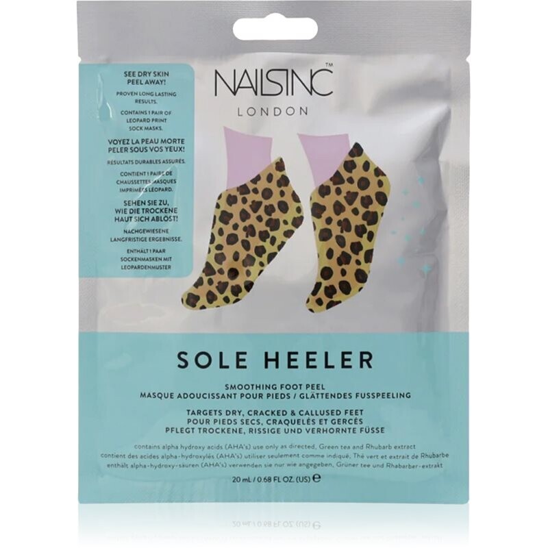 Nails Inc. Sole Heeler peelingová maska na nohy 40 ml