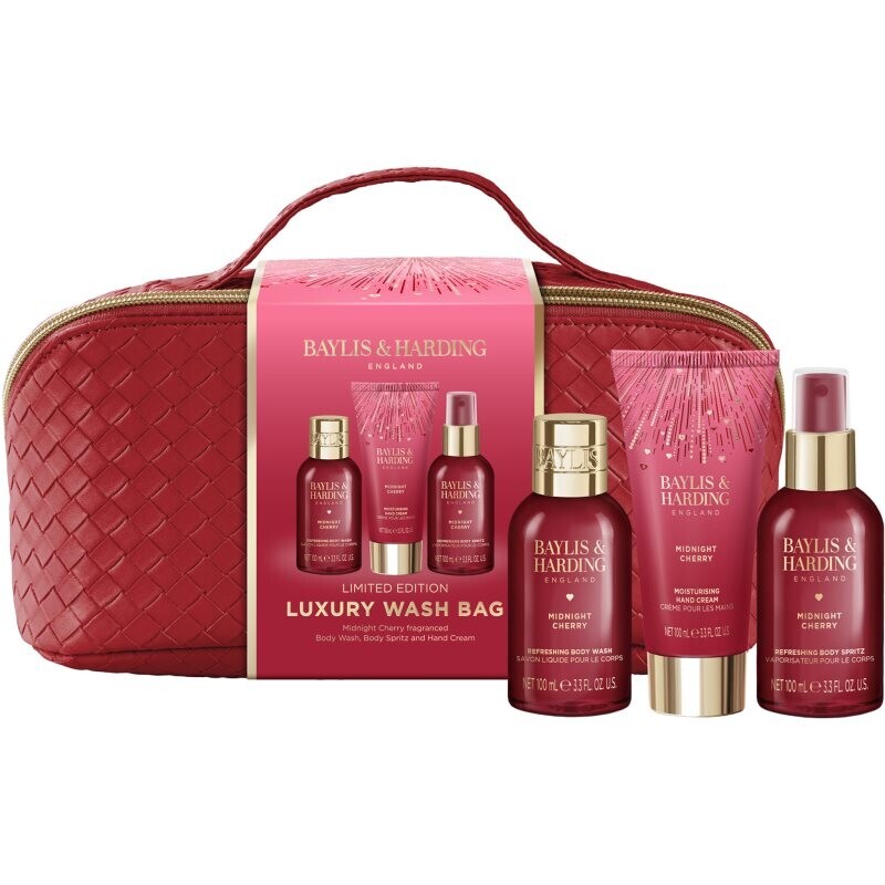 Baylis & Harding Midnight Cherry dárková sada kosmetická taštička