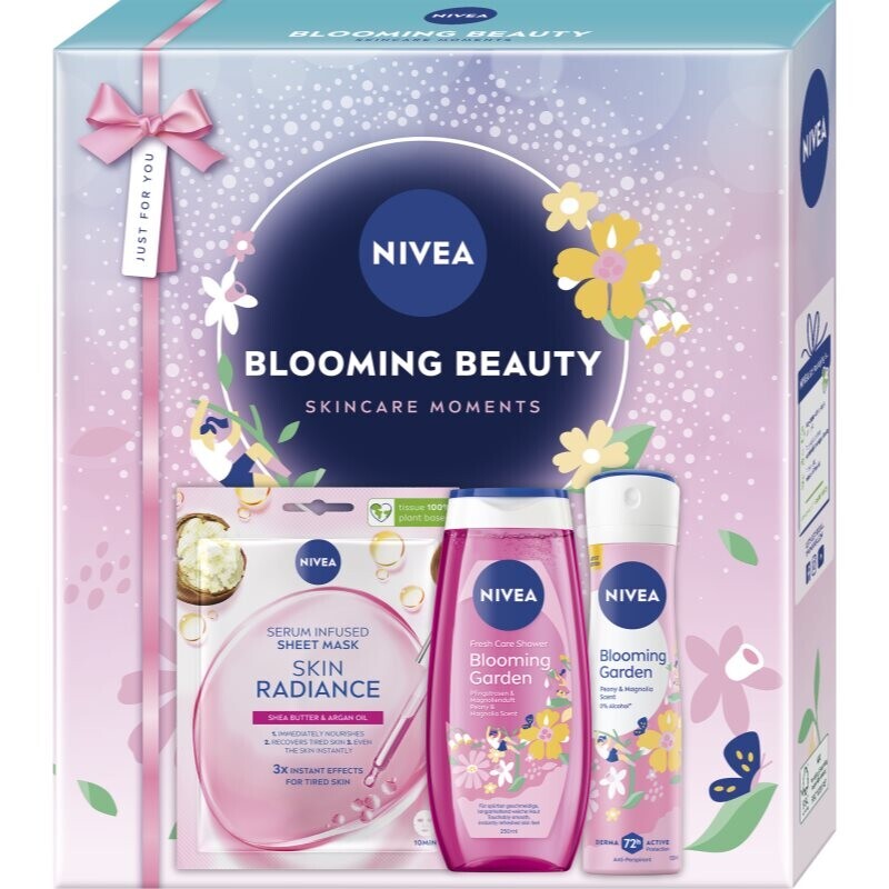 NIVEA Blooming Beauty dárková sada na tělo a obličej