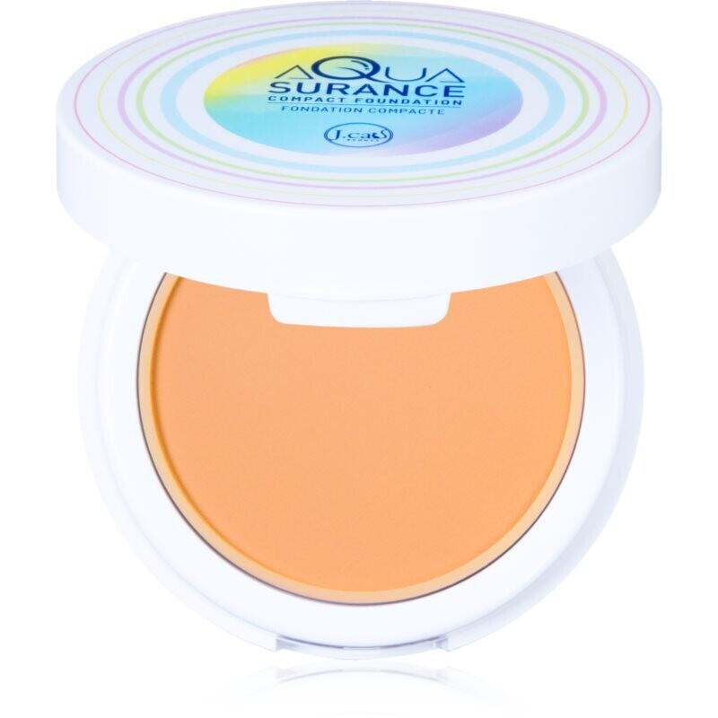 J.Cat Beauty Aquasurance kompaktní pudrový make-up pro střední až plné krytí odstín 102A Light Beige 9 g