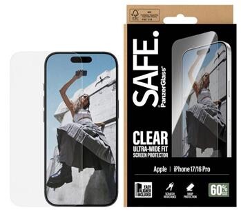 PanzerGlass SAFE na Apple iPhone 17/16 Pro s instalačním rámečkem