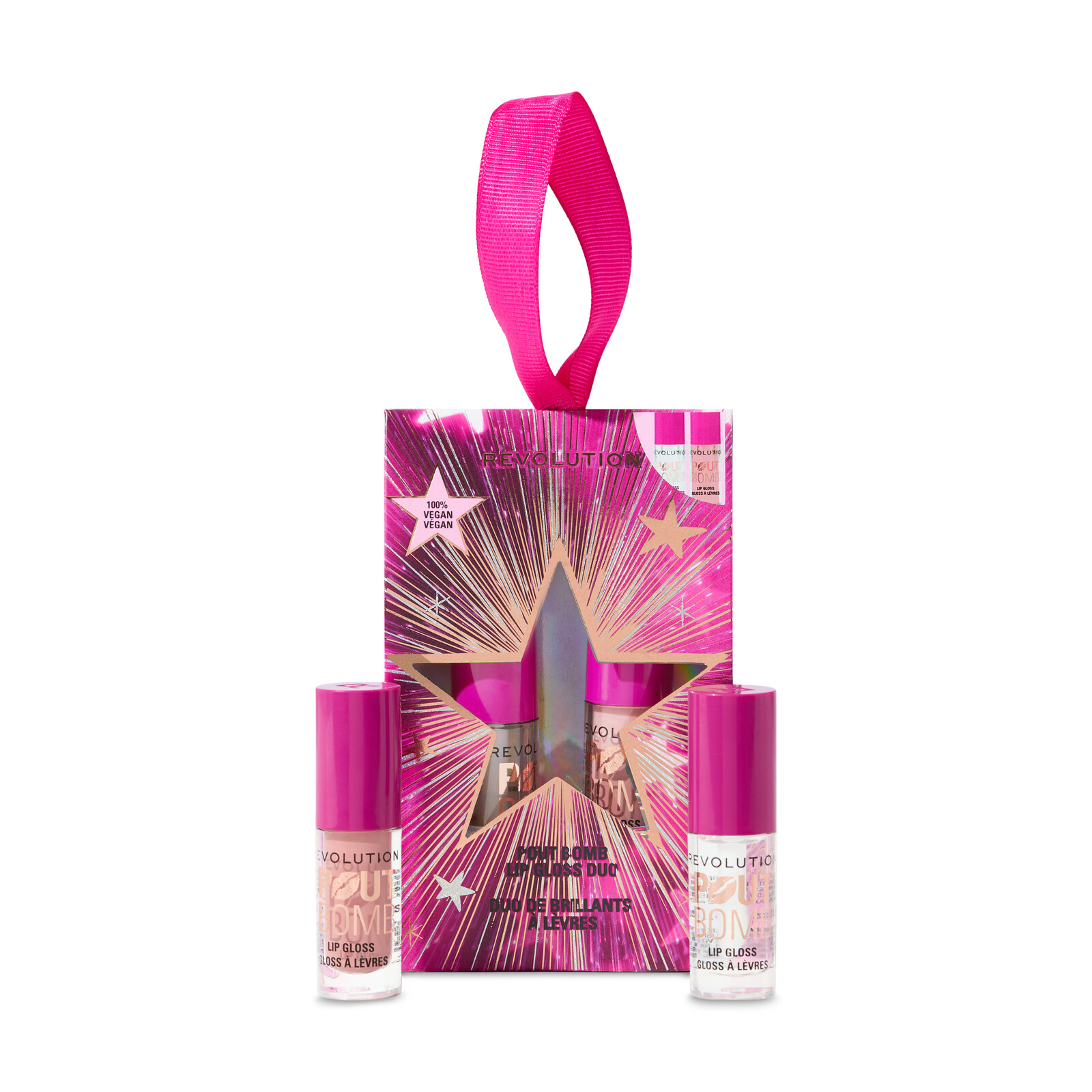 Revolution Dárková sada Pout Bomb Plumping Mini Lip Gloss Pink