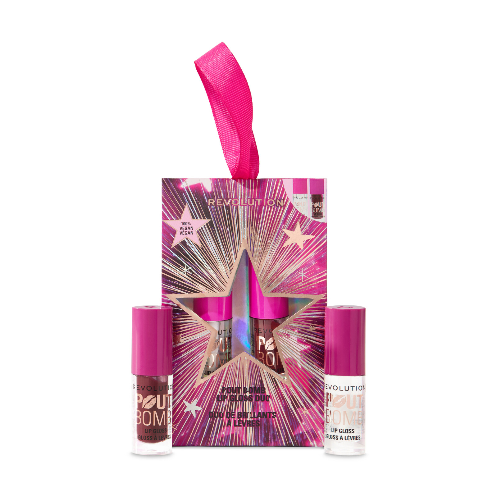 Revolution Dárková sada Pout Bomb Plumping Mini Lip Gloss Set Mauve