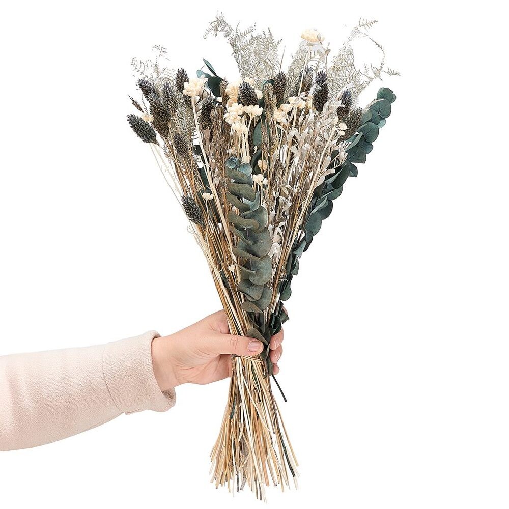 FLOWER MARKET Svazek sušených květin 45 cm - bílá