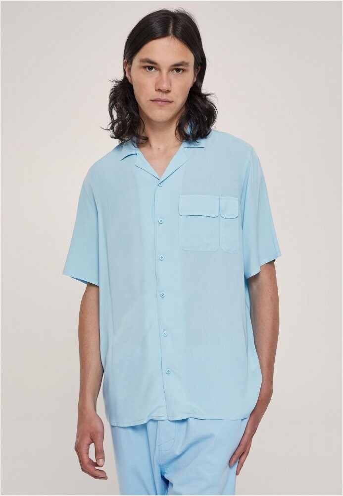 Viscose Camp Shirt - balticblue S