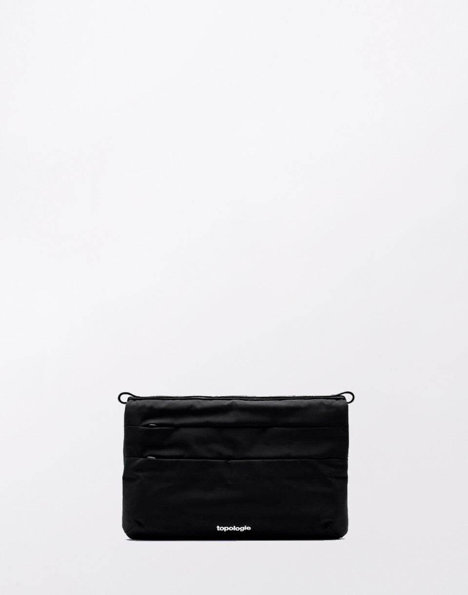 Topologie Flat Sacoche Small Black Tech Sateen