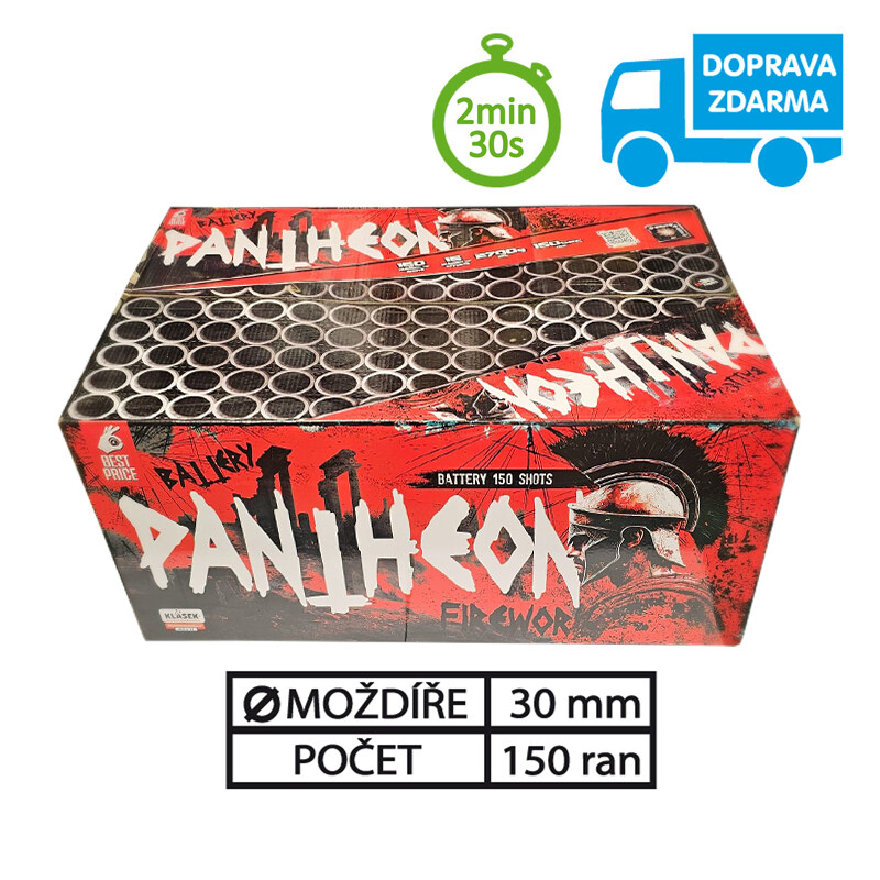 SLOŽENÝ OHŇOSTROJ PANIHEON 150 RAN 30 MM