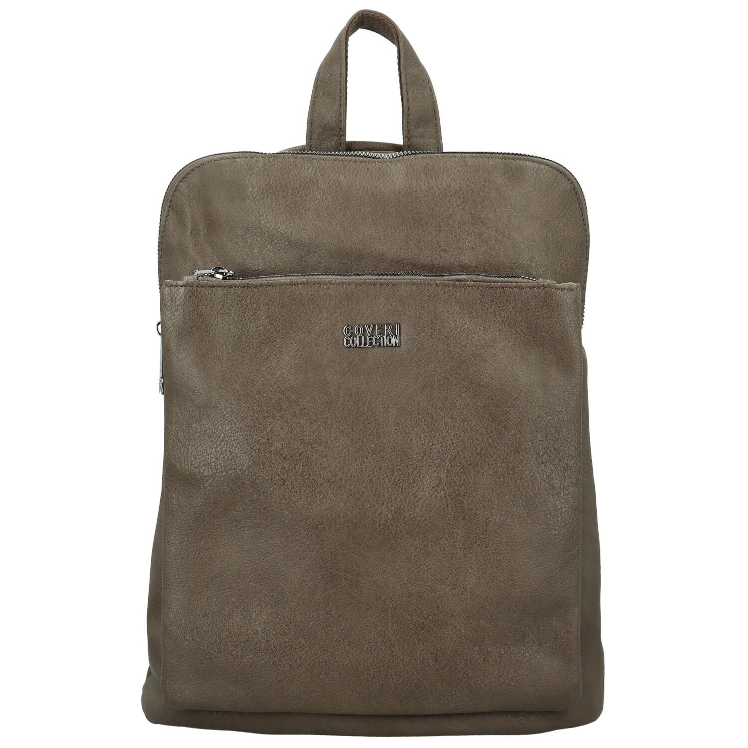 Trendy dámský koženkový kabelko-batoh Coveri Gitta, šedý