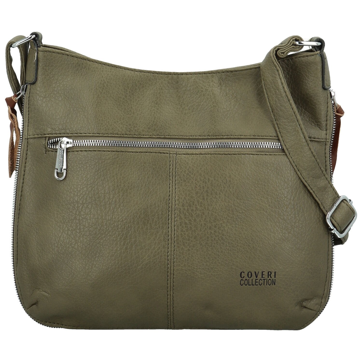 Módní dámská koženková crossbody kabelka Coveri Kisha, tmavě zelená